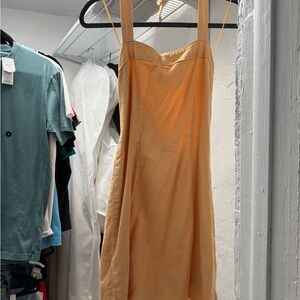 Abercrombie & Fitch Orange Linen Mini Dress